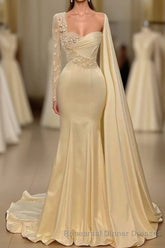 Ivory One Shoulder Asymmetric Semi Formal Prom Dress with Ruffles